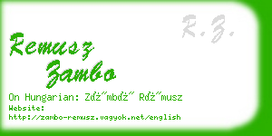 remusz zambo business card